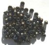 100 4x6mm Gunmetal AB Glass Crow Beads